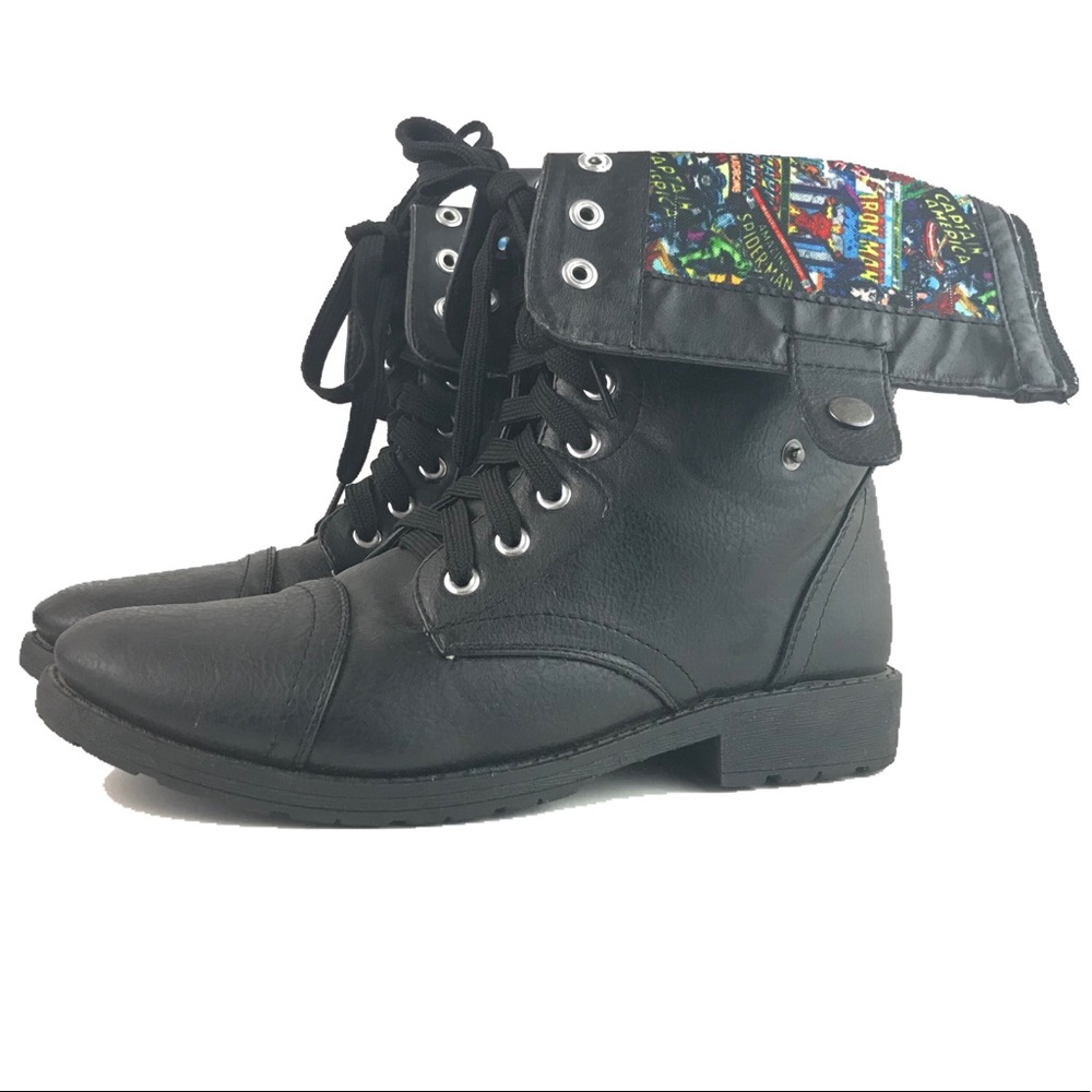 Marvel Combat Boots Black Women’s Size 10